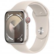 Смарт-годинник Apple Watch Series 9 GPS + Cellular 45mm Starlight Alu. Case w. Starlight Sport Band - M/L (MRM93) 