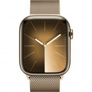 Смарт-годинник Apple Watch Series 9 GPS + Cellular 45mm Gold S. Steel Case w. Gold Milanese Loop (MRMU3) 