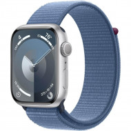 Смарт-годинник Apple Watch Series 9 GPS + Cellular 45mm Silver Aluminum Case with Winter Blue Sport Loop (MRMJ3) 