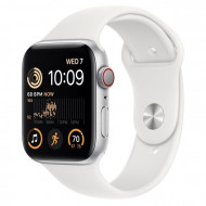 Смарт-годинник Apple Watch SE 2 GPS + Cellular 40mm Silver Aluminum Case with White Sport Band - M/L (MNTQ3) 