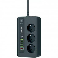 Мережевий фільтр Proove Power Socket PD-03 (3 розетки + 5 USB + 1 Type-C 20W) 2М 