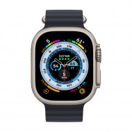 Смарт-годинник Apple Watch Ultra GPS + Cellular 49mm Titanium Case with Midnight Ocean Band (MQET3/MQFK3/MQF63) 