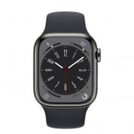 Смарт-годинник Apple Watch Series 8 GPS + Cellular 41mm Graphite S. Steel Case w. Midnight S. Band (MNJJ3/MNVH3) 