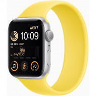 Смарт-годинник Apple Watch SE 2 GPS 44mm 44mm Silver Aluminum Case with Canary Yellow Solo Loop (MNLD3+MQW33) 