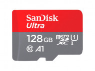 Карта памяти SanDisk 128 GB microSDXC UHS-I Ultra A1 + SD адаптер (SDSQUAB-128G-GN6MN) 