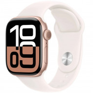 Смарт-часы Apple Watch Series 10 GPS 42mm Rose Gold Alu. Case w. Light Blush Sport Band - S/M (MWWH3) 