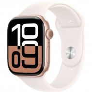 Смарт-часы Apple Watch Series 10 GPS + Cellular 46mm Rose Gold Alu. Case w. Light Blush Sport Band - S/M (MWY63) 