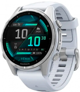 Спортивний годинник Garmin Fenix 8 43mm Amoled Silver with Whitestone Silicone Band (010-02903-00) 