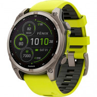 Спортивные часы Garmin Fenix ??8 47mm Solar Sapphire Titanium w. Amp Yellow/Graphite Silicone Band (010-02906-20/21) 