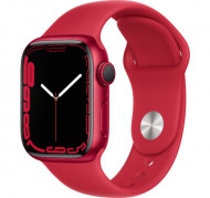 Смарт-годинник Apple Watch Series 7 GPS 41mm (PRODUCT)RED Aluminium Case with (PRODUCT)RED Sport Band (MKN23) 