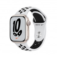 Смарт-годинник Apple Watch Nike Series 7 GPS 41mm Starlight Aluminum Case w. Pure Platinum/Black Nik 