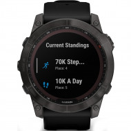 Смарт-годинник Garmin Fenix 7X Sapphire Solar Carbon Gray DLC Titanium with Black Band (010-02541-10/11/34) 