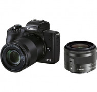 Беззеркальный фотоаппарат Canon EOS M50 Mark II kit (15-45mm + 55-200mm) IS STM Black (4728C041) 