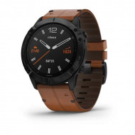 Спортивные часы Garmin Fenix 6X Pro Sapphire Black DLC with Chestnut Leather Band (010-02157-14) 