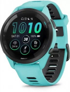 Смарт-часы Garmin Forerunner 265 Black Bezel w. Aqua Case and Aqua/Black Silicone Band (010-02810-02/12) 