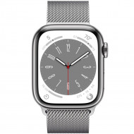 Смарт-годинник Apple Watch Series 8 GPS + Cellular 45mm Silver S. Steel Case w. Milanese Loop Silver (MNKG3/MNKJ3) 