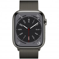 Смарт-годинник Apple Watch Series 8 GPS + Cellular 45mm Graphite S. Steel Case w. Milanese Loop Graphite (MNKW3/MNKX3) 