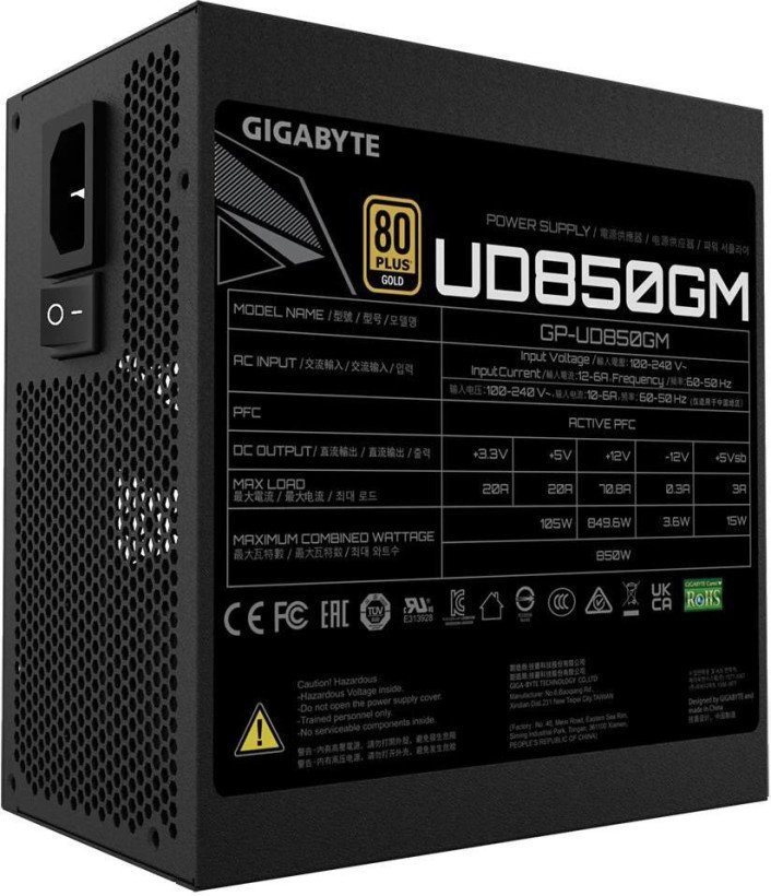 Блок живлення Gigabyte UD850GM (GP-UD850GM)  Фото №5