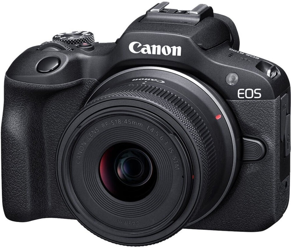 Бездзеркальний фотоапарат Canon EOS R100 kit 18-45mm IS STM (6052C013)  Фото №0