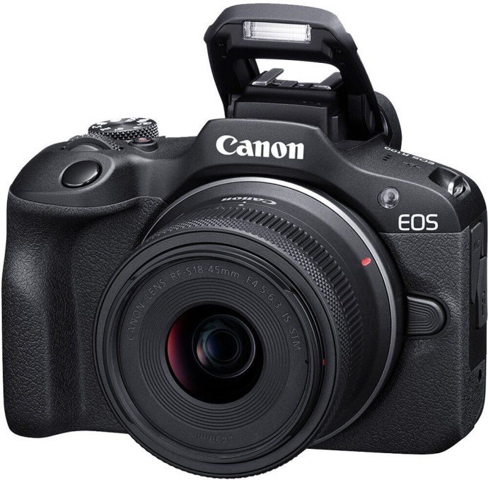 Бездзеркальний фотоапарат Canon EOS R100 kit 18-45mm IS STM (6052C013)  Фото №1