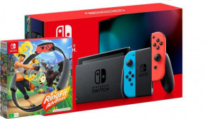 Портативная игровая приставка NINTENDO SWITCH OLED NEON RED/BLU + RING FIT