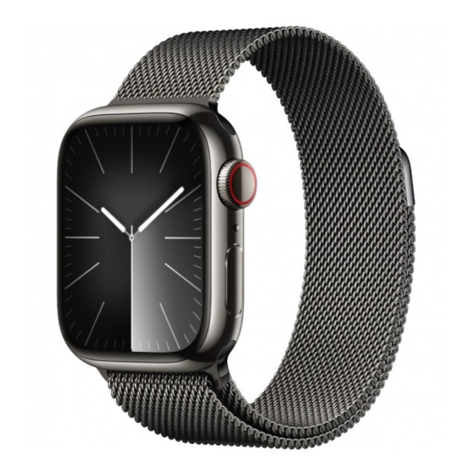 Смарт-часы Apple Watch Series 9 GPS + Cellular 45mm Graphite S. Steel Case w. Graphite Milanese Loop (MRMX3)  Фото №1