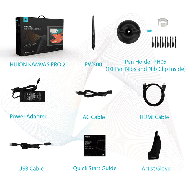Графічний монітор Huion Kamvas Pro 20 GT1901  Фото №5