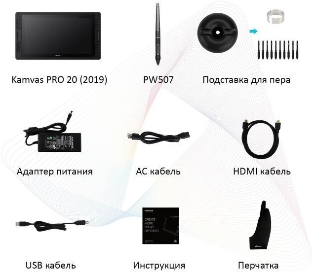 Графічний монітор Huion Kamvas Pro 20 GT1901  Фото №7