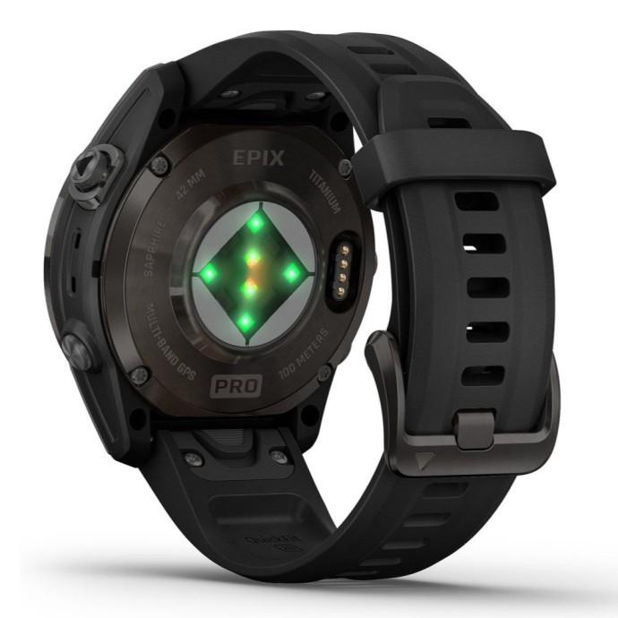 Смарт-годинник Garmin Epix Pro Gen 2 Sapphire 42mm Carbon G. DLC Ti. with Black Band (010-02802-14/1)  Фото №4