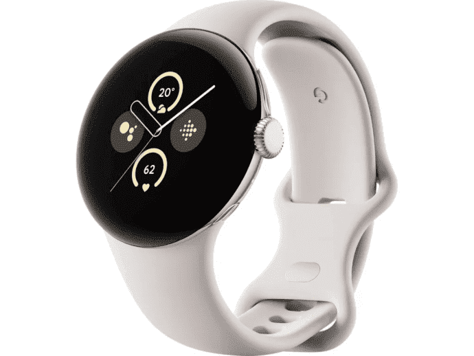 Смарт-часы Google Pixel Watch 2 Polished Silver Aluminum Case / Porcelain Active Band  Фото №0