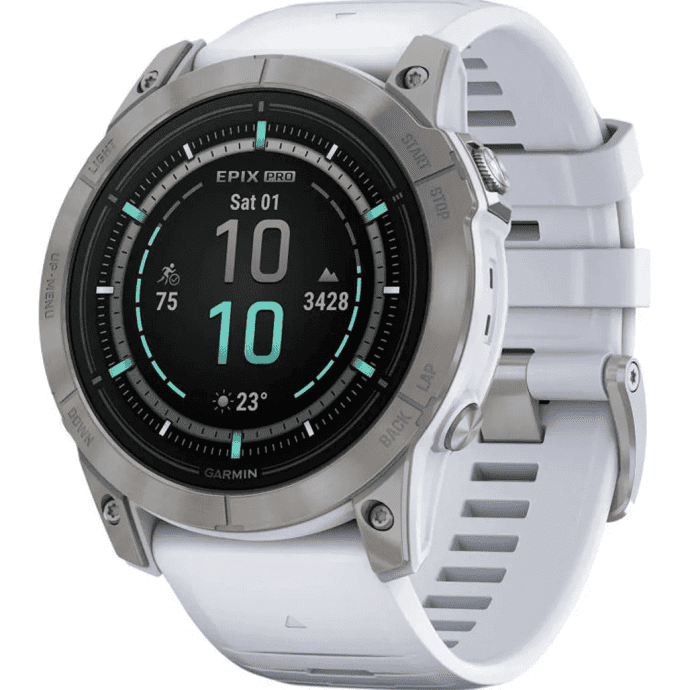 Смарт-годинник Garmin Epix Pro Gen 2 Sapphire 51mm Titanium w. Whitestone Band (010-02804-10/11)  Фото №4