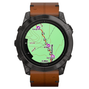Смарт-годинник Garmin Epix Pro Gen 2 Sapphire 51mm Carbon G. DLC Tit. with Chestnut L. Band (010-02804-30)