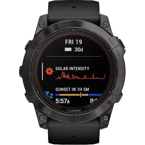 Смарт-годинник Garmin Fenix 7X Pro Sapphire Solar Carbon G. DLC Tit. with Black Band (010-02778-10/11)
