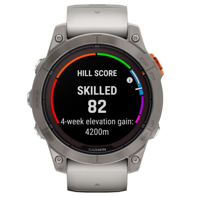 Смарт-годинник Garmin Fenix 7 Pro Sapphire Solar Titanium w. Fog Gray/Ember O. Band (010-02777-20/21)  Фото №0