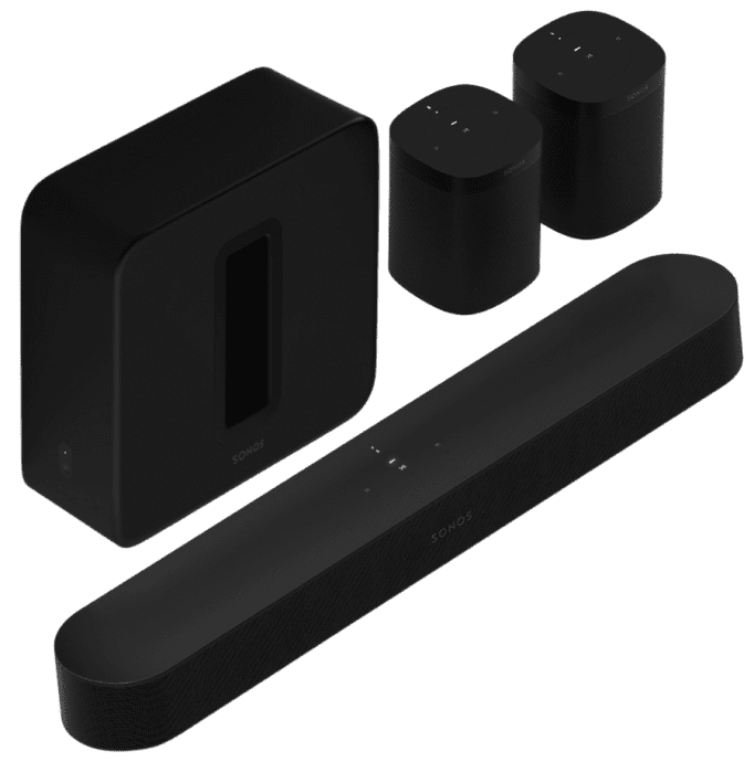 Саундбар Sonos 5.1. Beam, Sub &amp; One SL Black (BEAM51BLK)  Фото №0