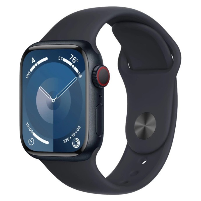Смарт-годинник Apple Watch Series 9 GPS   Cellular 41mm Midnight Alu. Case w. Midnight Sport Band - S/M (MRHR3)  Фото №0