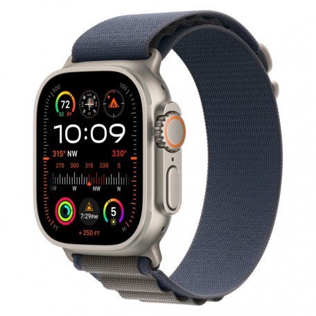 Смарт-годинник Apple Watch Ultra 2 GPS + Cellular 49mm Titanium Case with Blue Alpine Loop - Medium (MREP3/MRFC3)