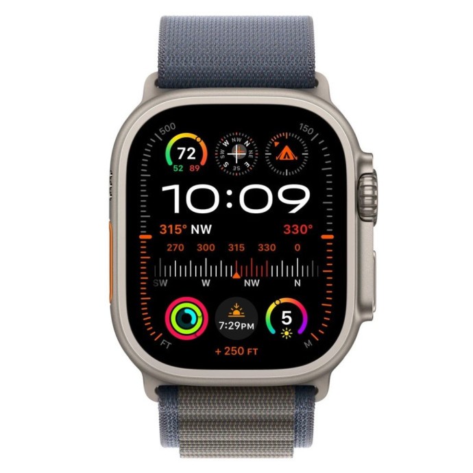 Смарт-часы Apple Watch Ultra 2 GPS + Cellular 49mm Titanium Case with Blue Alpine Loop - Small (MREK3/MRFA3)  Фото №0