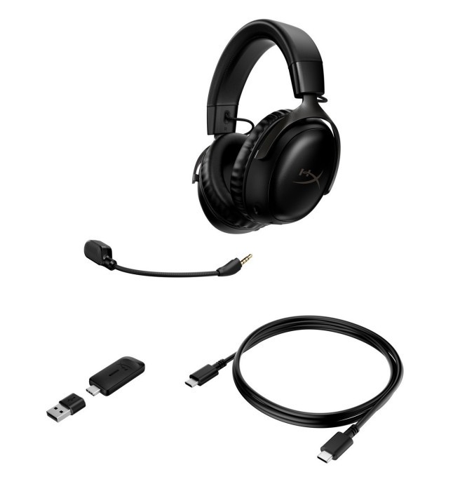 Навушники з мікрофоном HyperX Cloud III Wireless Black (77Z45AA)  Фото №0