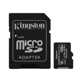 Карта пам&#039;яті Kingston 128 GB microSDXC Class 10 UHS-I Canvas Select Plus + SD Adapter SDCS2/128GB