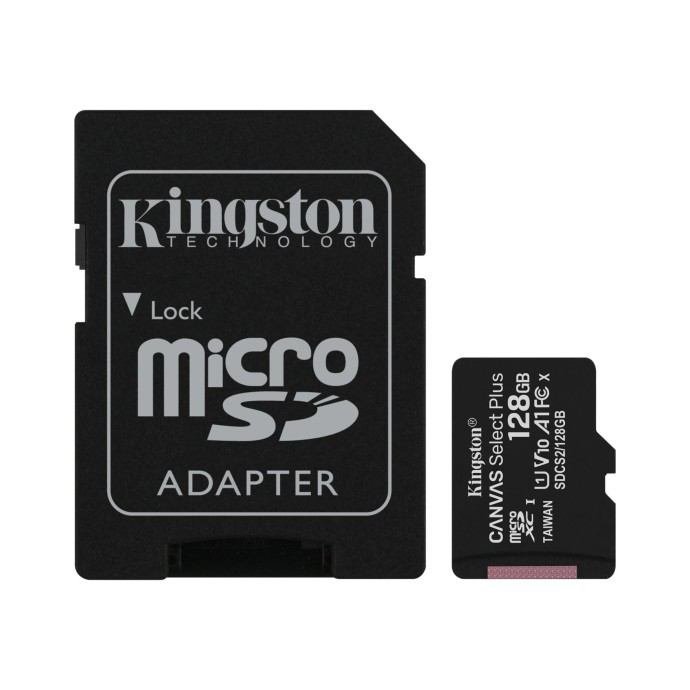 Карта пам&#039;яті Kingston 128 GB microSDXC Class 10 UHS-I Canvas Select Plus + SD Adapter SDCS2/128GB
