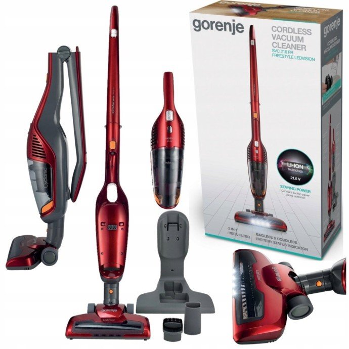 Пилосос 2в1 (вертикальний + ручний) Gorenje SVC216FR  Фото №1