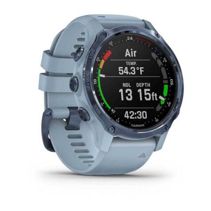 Смарт-часы Garmin Descent Mk2S Mineral Blue with Sea Foam Silicone Band (010-02403-07)  Фото №0