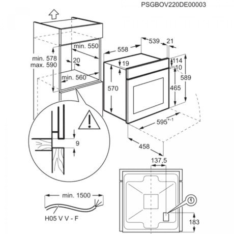 Духовка електрична Electrolux EOF5C50BV  Фото №1