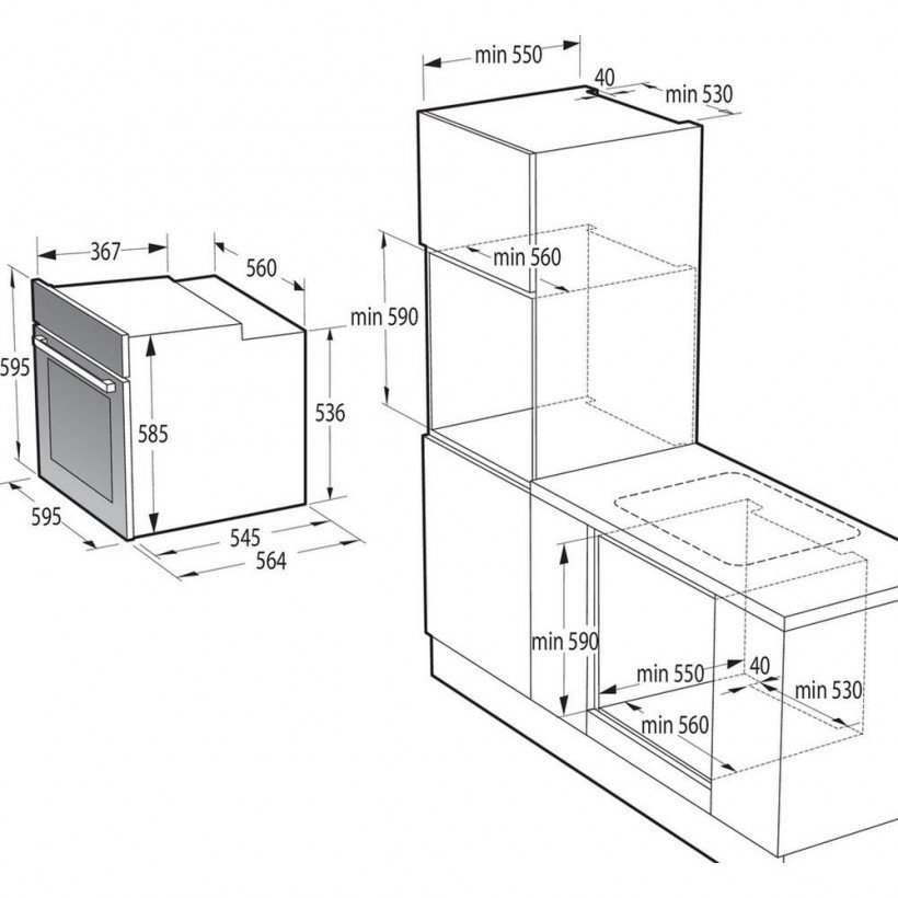 Духовка электрическая Gorenje BPS6737E02B  Фото №0