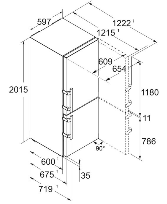 Холодильник з морозильною камерою Liebherr CBNsdb 5753 Prime  Фото №3