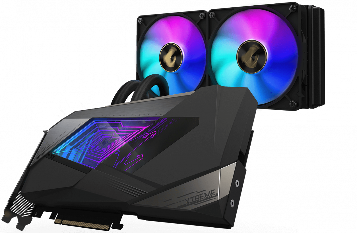 Видеокарта GIGABYTE AORUS GeForce RTX 3080 XTREME WATERFORCE 10G (GV-N3080AORUSX W-10GD)