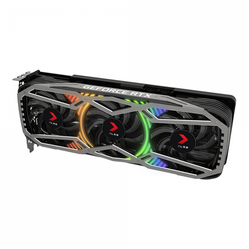 Відеокарта PNY GeForce RTX 3080 10GB XLR8 Gaming REVEL EPIC-X RGB Triple Fan LHR (VCG308010LTFXPPB)  Фото №1