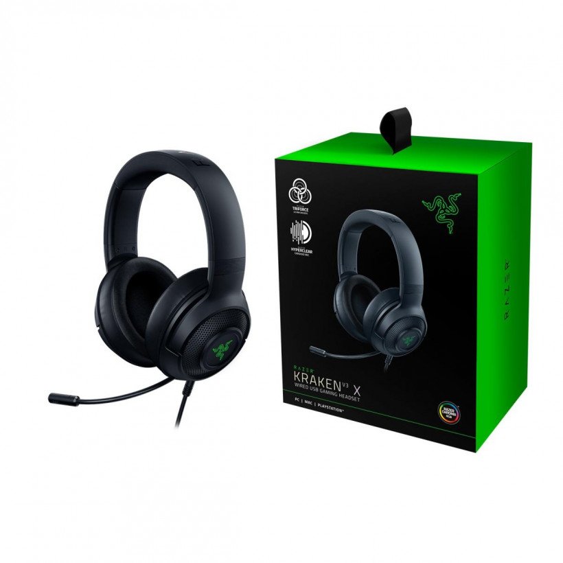 Навушники з мікрофоном Razer Kraken V3 X (RZ04-03750100-R3M1)  Фото №4