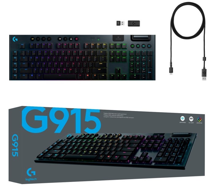 Клавиатура Logitech G915 Clicky (920-009111)  Фото №0